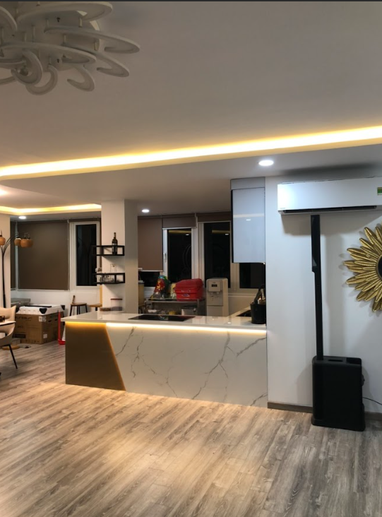 Tủ bếp nhôm kính