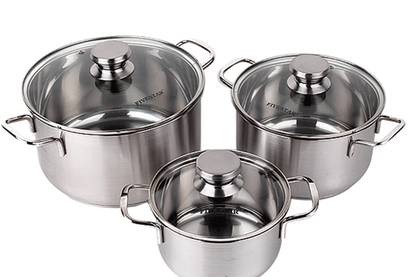 Bộ nồi inox five star 6 món nắp kính
