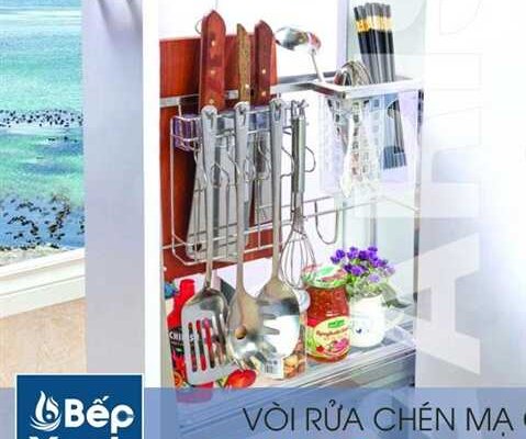 Giá Dao Thớt Gia Vị Nan Vuông Mạ Chrome Garis GM02.35E