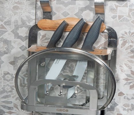 Giá Đựng Dao Thớt Inox Sus304 Treo Ngoài Grob GU304-3