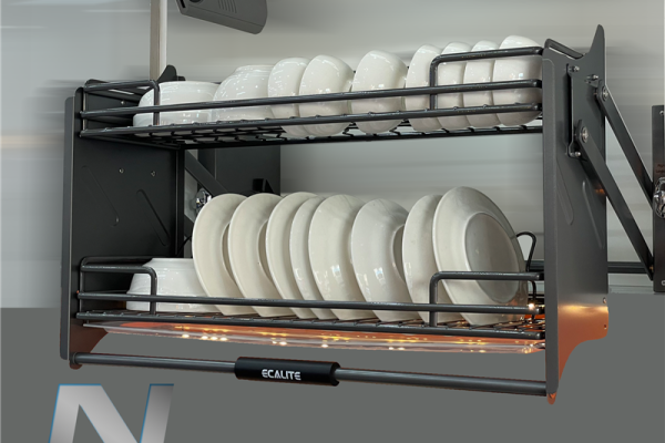 Kệ chén di động tủ trên nan Oval N-Series Lift-Basket Ecalite EL-N4119G