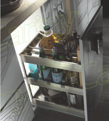 Kệ dao thớt inox hộp, cánh rộng 350mm Cariny CG-1835