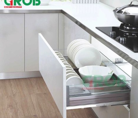 Kệ đựng dao thớt inox hộp tủ 400 Grob GH-40