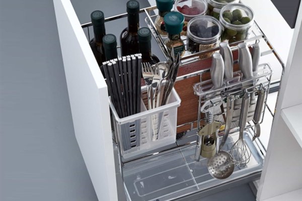 Kệ đựng gia vị, muỗng đũa, chai lọ Pull-out Ecalite EL-GS400