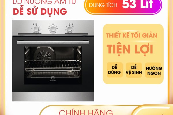 Lò Nướng Âm Tủ Electrolux EOB2100COX / Dung tích 53 Lít / Nhập Khẩu Ba Lan