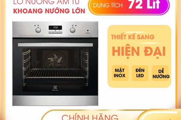 Lò Nướng Âm Tủ Electrolux EOB3434BOX / Dung tích 72 Lít, nhập khẩu Italia