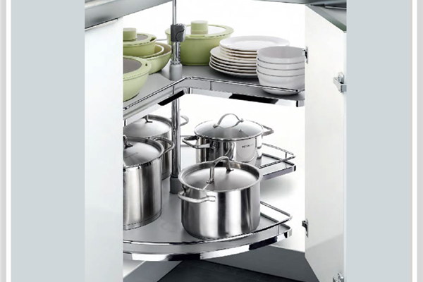 Mâm Xoay 3/4 Đáy Gỗ 900Mm – Crom (101112) – Higold
