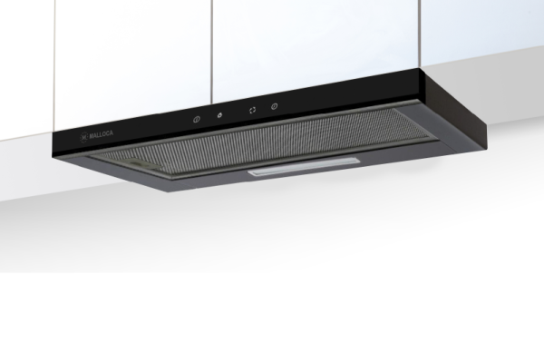 Máy Hút Mùi Âm Tủ 90cm Malloca MH 90BTC / Nút bấm, bề mặt sơn tĩnh điện đen