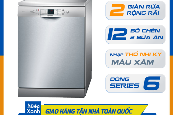 Máy Rửa Chén Độc Lập Series 6 Bosch SMS63L08EA/ Nhập Khẩu Thổ Nhĩ Kỳ