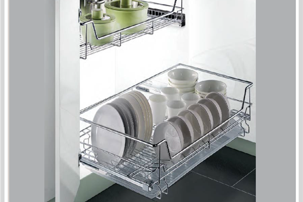 Rổ Chén Dĩa Ray Giảm Chấn inox 201 Higold 301603