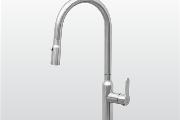 Vòi rửa chén nóng lạnh Malloca K046-S / Inox 304, có dây rút