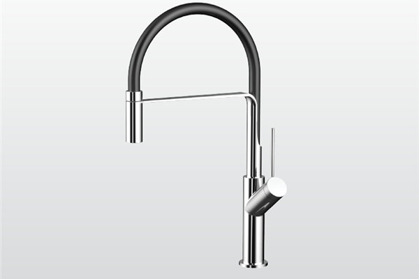 Vòi rửa chén nóng lạnh Malloca K081C / Đồng thau mạ chrome, dây Silicone