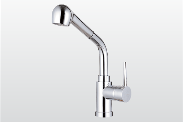 Vòi rửa chén nóng lạnh Malloca K119N9 / Đồng thau mạ chrome, có dây rút
