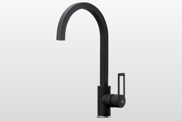 Vòi rửa chén nóng lạnh Malloca MF-040/ Đồng thau sơn giả đá, màu đen