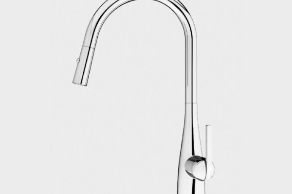Vòi rửa chén rút dây Konox Curva Chrome