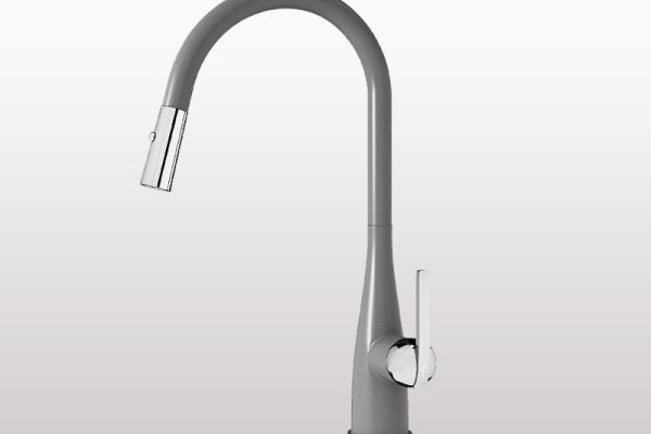 Vòi rửa chén rút dây Konox Curva Grey