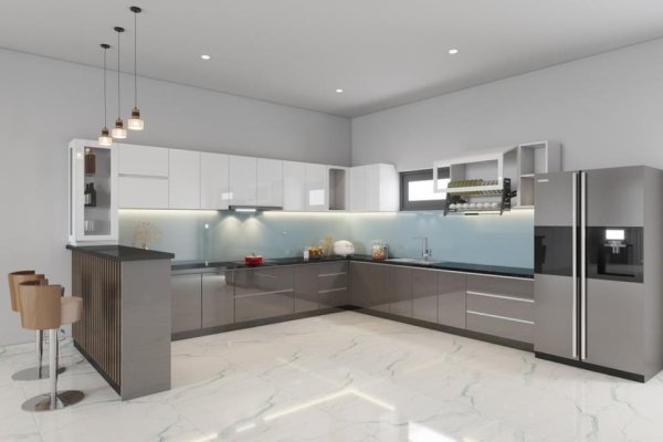 Tủ bếp Acrylic mẫu mới 15