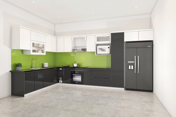 Tủ bếp Acrylic mẫu mới 24