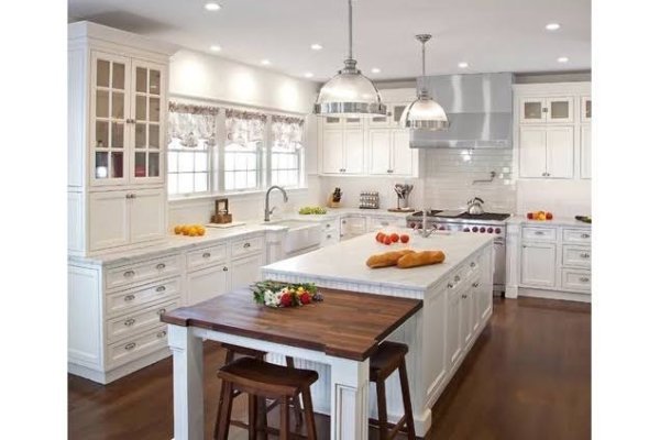 Tủ bếp bán cổ điển mẫu mới 38
