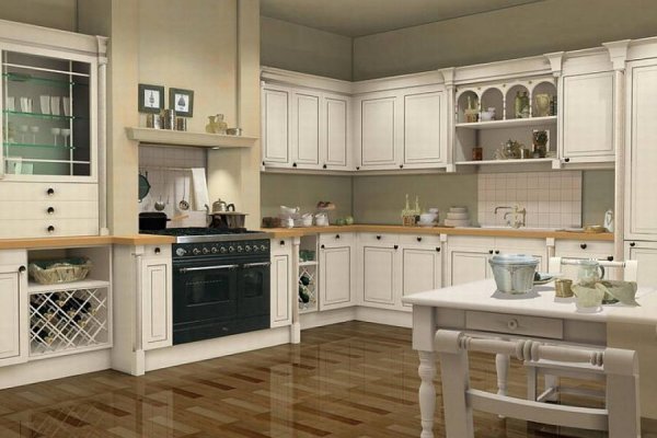 Tủ bếp bán cổ điển mẫu mới 42