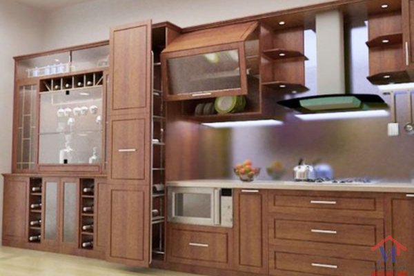 Tủ bếp gỗ óc chó mẫu mới 20