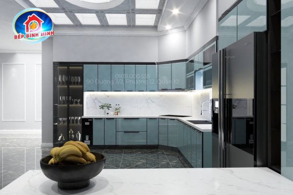 Tủ bếp nhôm kính mẫu mới 6