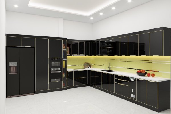 Tủ bếp nhôm kính mẫu mới 16